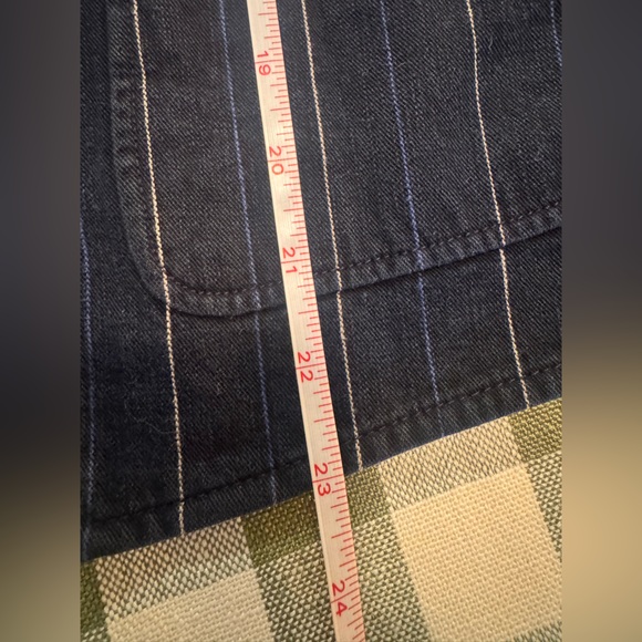 POLO Ralph Lauren Men’s Navy striped Vintage Vest - Indigo Twill or Work Vest - Picture 7 of 9